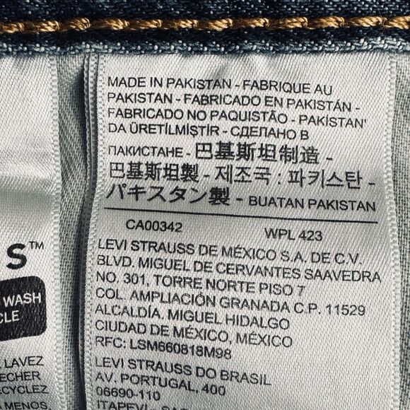 Levis 559 Relaxed Straight Jeans Mens 34 Measures 36x32.5 Blue Cotton Denim - Picture 7 of 11